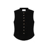 INTO THE EAST 25 Autumn and Winter Black Velvet Embroidered Button Vest ITE-E1DGAW052BL22VE-HEI Black